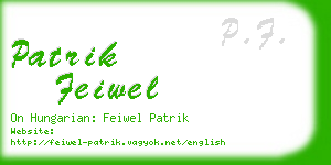 patrik feiwel business card